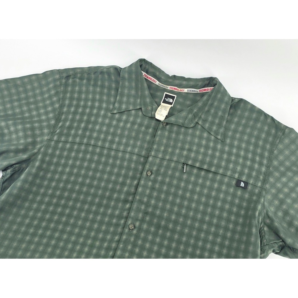 The North Face Tekware Shirt Gorpcore Vintage Mens Size XXL Short Sleeve Green